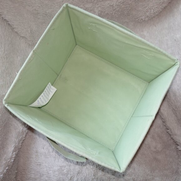 Set of 6 Babies R Use Folding Nursery Fabric Storage Cube with Handles - Sage - Picture 7 of 12